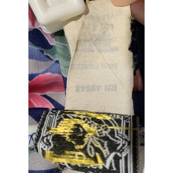 VTG 80s Ms. Tops California Button Womens Blue Floral Size 38 - Picture 5 of 5